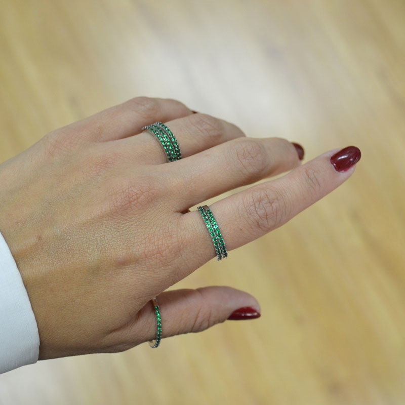 Argolla Lineal Verde