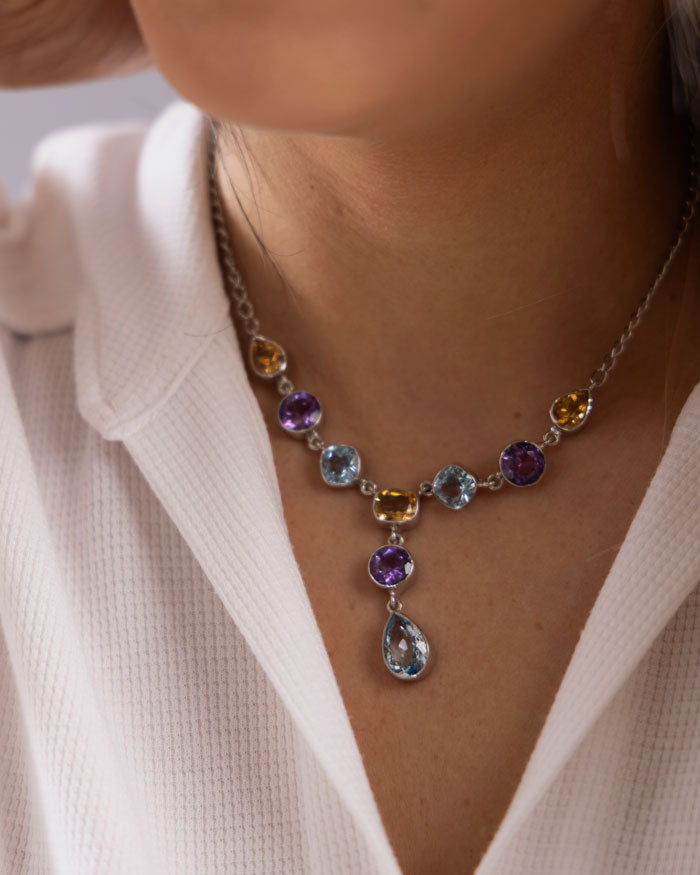 collar piedras preciosas