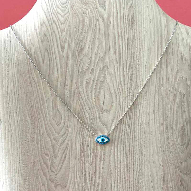 Cadena dij de ojo plata