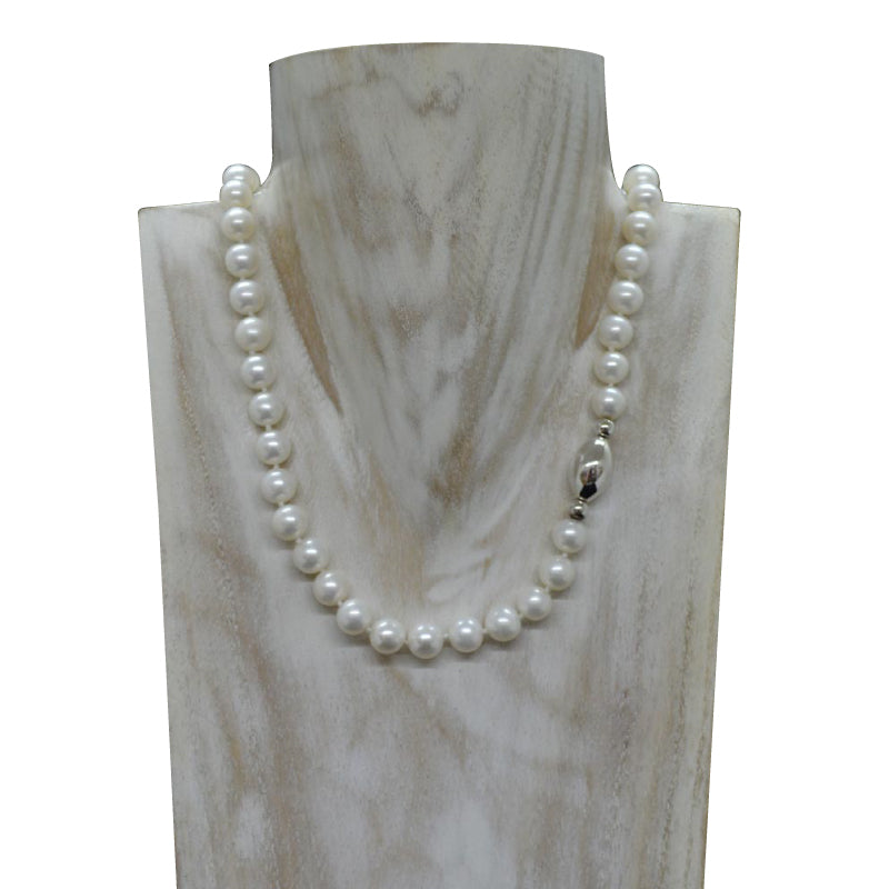 Collar de perlas decoración plata